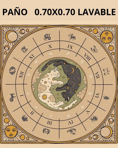 Paño tarot gatitos ying yang
