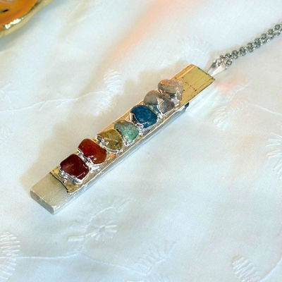 Collar de Selenita siete chakras