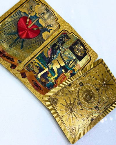 Tarot Rider waite Gold Foil. Laminas doradas. A prueba de agua.