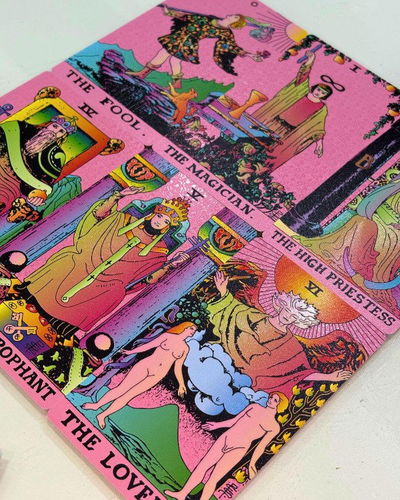 Tarot Rider waite Foil Rosa sin bordes a prueba de agua