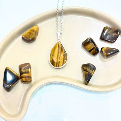 Amuleto collar ojo de tigre