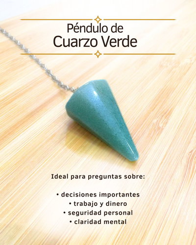 Péndulo de cuarzo verde