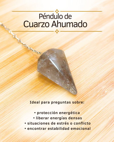 Péndulo de cuarzo ahumado