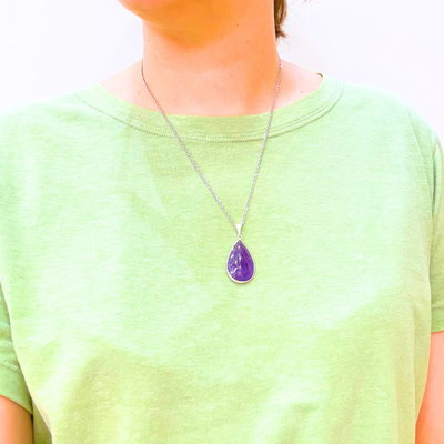 Collar gota de amatista