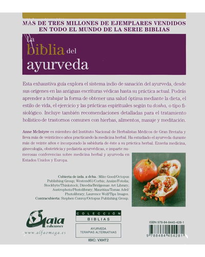 La biblia del Ayurveda. Anne McIntyre. Arkano Books