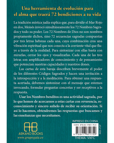 Los 72 nombres de Dios. Tat Estrada. Arkano Books.