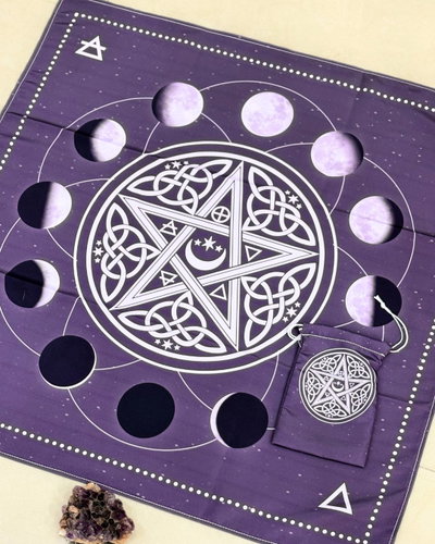 Paño para tarot estrella violeta