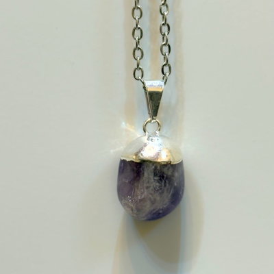 Collar de Amatista natural rolada