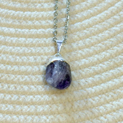 Collar de Amatista natural rolada