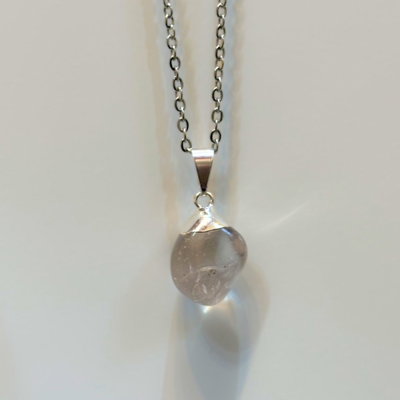 Collar de Cuarzo Cristal natural rolado