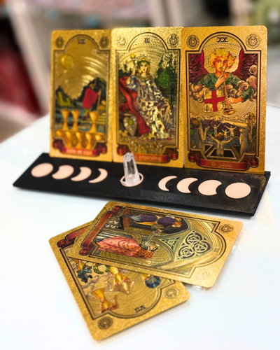 Portacartas de Tarot – Soporte para cartas negro y rosa