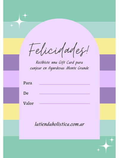 GIFT CARD  VOUCHER DE REGALO