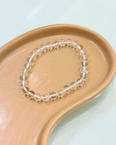 Pulsera de Cuarzo Cristal natural elastizada