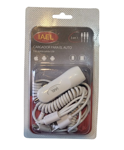 CARGADOR AUTO CELULAR TABLET - IAEL
