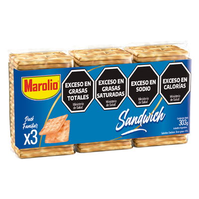  GALLETITAS SANDWICH x3 MAROLIO 303 G