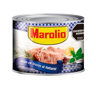 ATÚN EN TROZOS AL NATURAL MAROLIO 1.8 KG