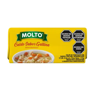 CALDO DESHIIDRATADO GALLINA MOLTO 12 U