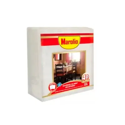 SERVILLETAS EXTRA BLANCA MAROLIO 40 U