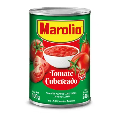 PURE DE TOMATE CUBETEADO MAROLIO 400 G
