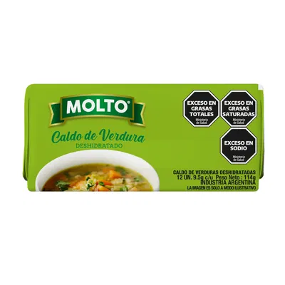 CALDO DESHIIDRATADO VERDURA MOLTO 12 U