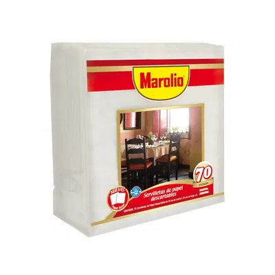 SERVILLETAS EXTRA BLANCA MAROLIO 70 U