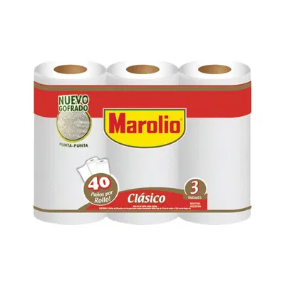 ROLLO DE COCINA CLASICO MAROLIO 3x40 U