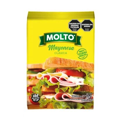 MAYONESA CLÁSICA MOLTO BOLSA 2.75 KG