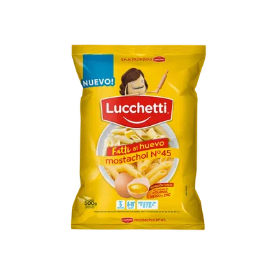 FIDEOS MOSTACHOL AL HUEVO LUCCHETTI 500 G