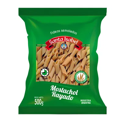 FIDEOS MOSTACHOL RAYADO SANTA ISABEL 500 G