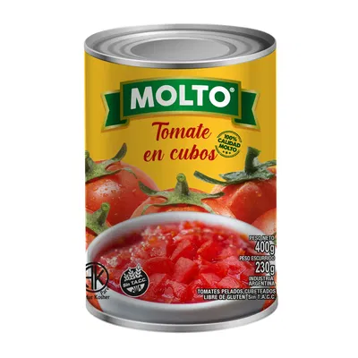 PURE DE TOMATE CUBETEADO MOLTO 400 G