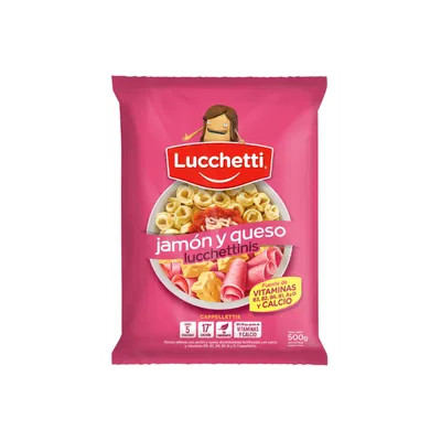 FIDEOS LUCCHETTINIS JAMON Y QUESO LUCCHETTI 500 G