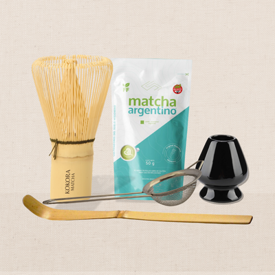 Set Pro Ritual: Matcha 50g + Chasen + Chashaku + Naoshi + Tamizador