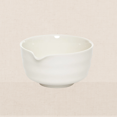 Set de Ceremonia Completo: Chawan + Chasen + Chashaku + Naoshi: BLANCO