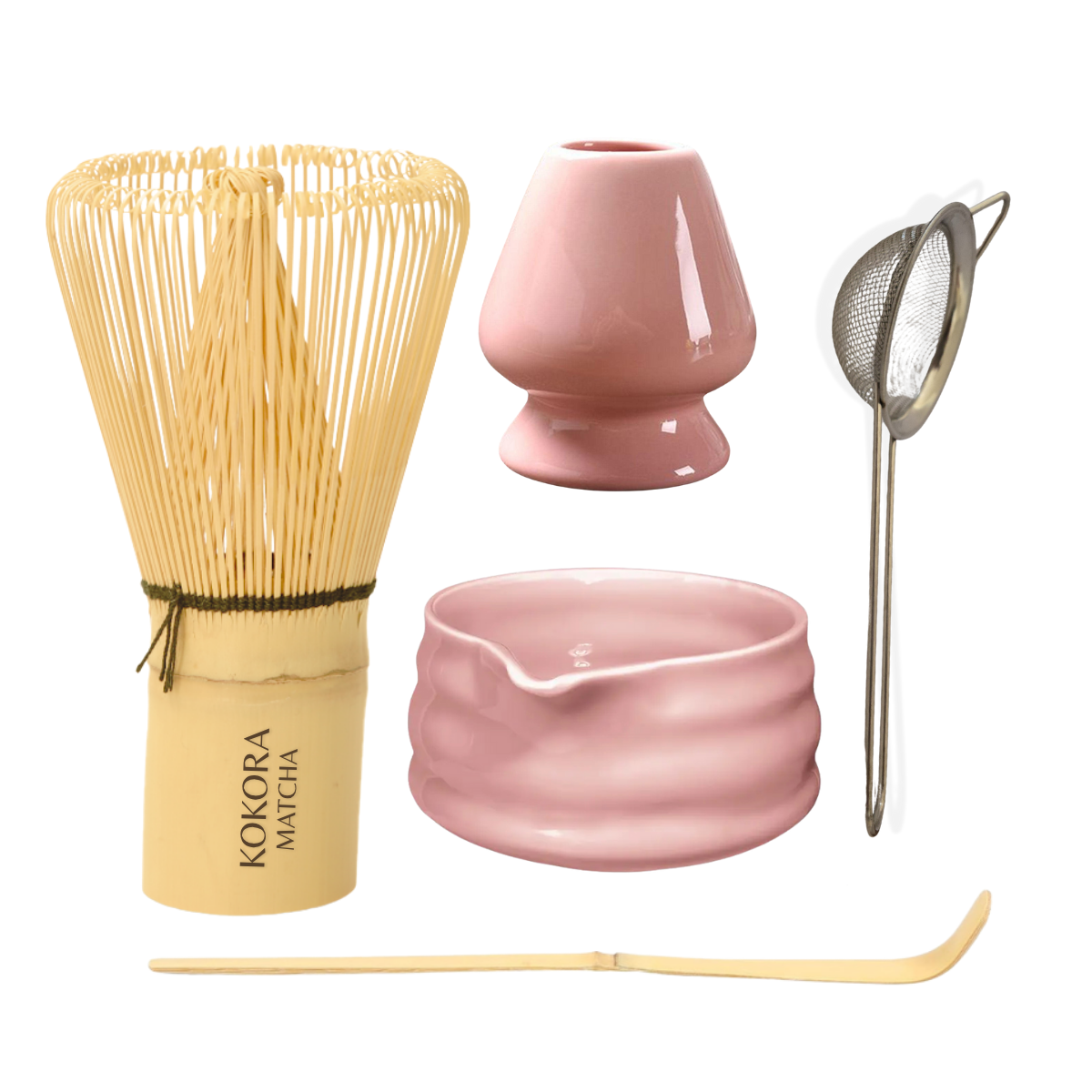 Set Ceremonia Master: Chawan + Chasen + Naoshi + Chashaku — Rosa