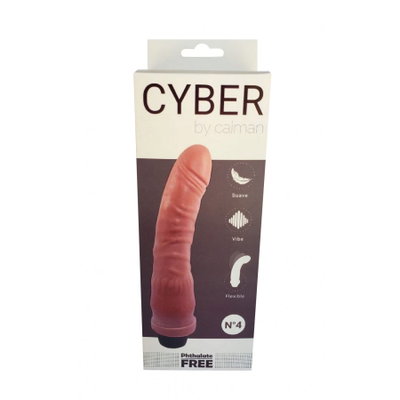 DILDO VIBRADOR CYBER N4 MULATO 23X4CM 