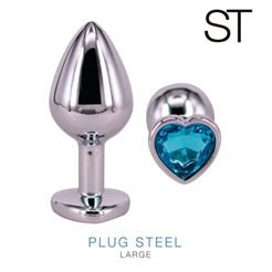 Plug Large con joya corazon METAL 