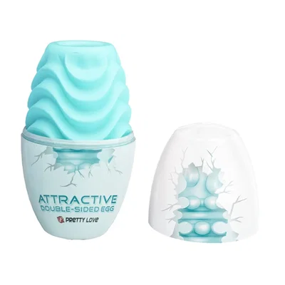 Huevo MASTURBADOR/FUNDA ATTRACTIVE masculino doble textura adaptable 