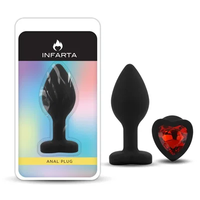 Anal plug silicona HEART JOYA ROJA 7,2x2,8cm