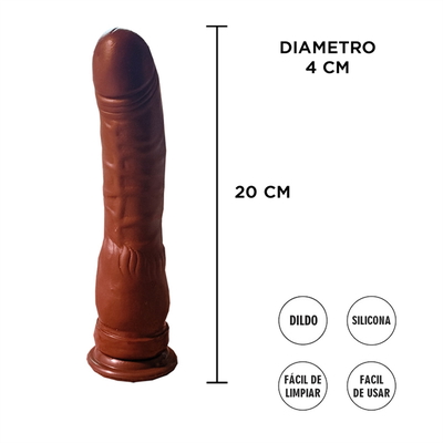 DILDO Banana moreno dildo con sopapa 20X4