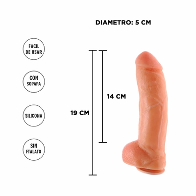 DILDO Kris Lord sopapa realistico 19x5CM