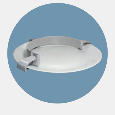 Reborde adaptable para platos – Ayuda técnica para alimentación con una mano