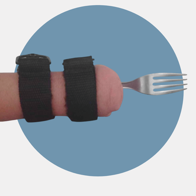 Tenedor con agarre en antebrazo – Cubierto adaptado para amputación o agenesia de mano