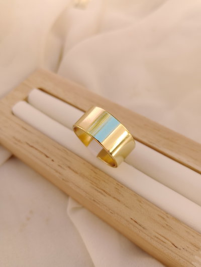 Anillo París acero dorado