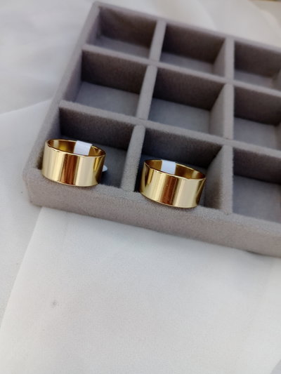 Anillo París acero dorado