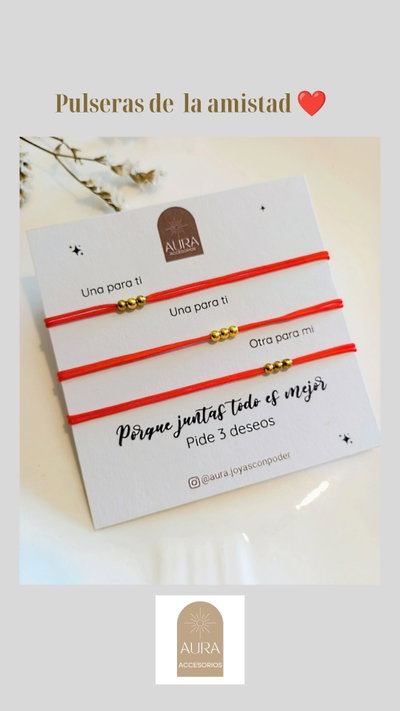 Pulseras para compartir x 3