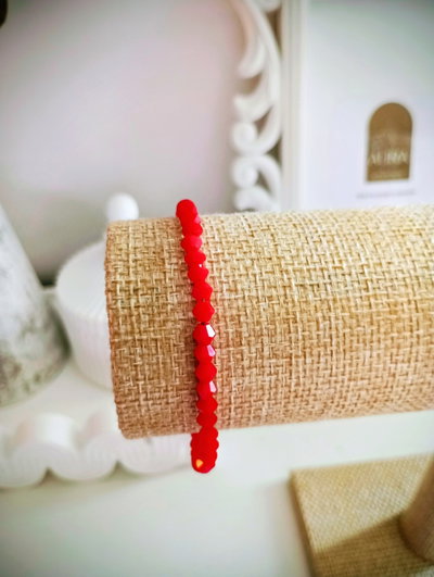 Pulsera clásica | Cristal rojo 