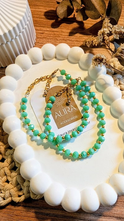 Pulsera Cristal Turquesa 