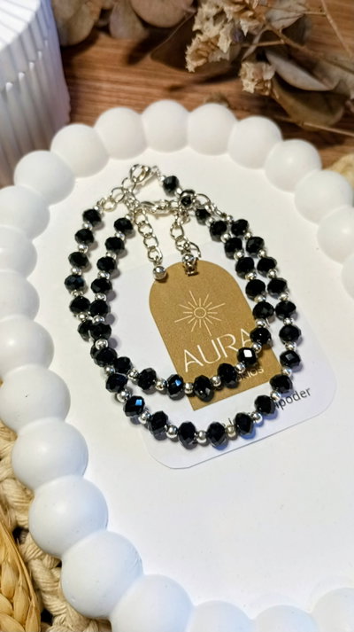 Pulsera Cristal Negro 