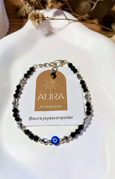 Pulsera Cristal Metalizado | Ojo Turco 