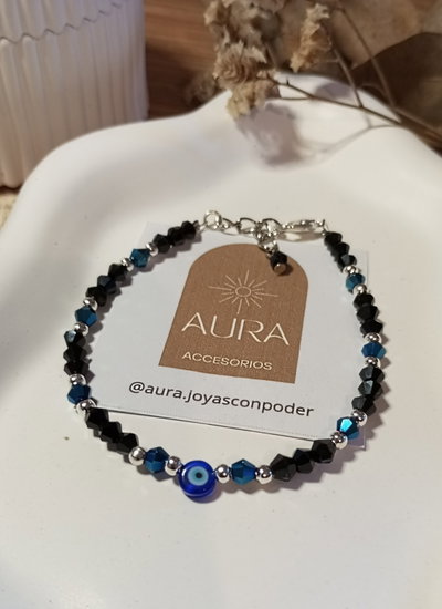 Pulsera Cristal Metalizado | Ojo Turco 